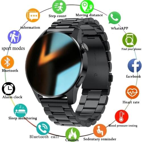 2021 New Bluetooth Call Heart Rate Smart Watch Men Pedometer Watches Sport Fitness Tracker Business Smartwatch For Xiaomi Huawei