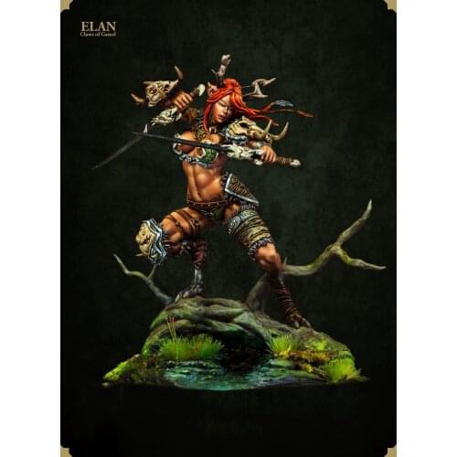 New Unassembled 1/24 75mm fantasy ELAN claws of gamehl soldier 75mm Resin Kit DIY Toys Unpainted resin model