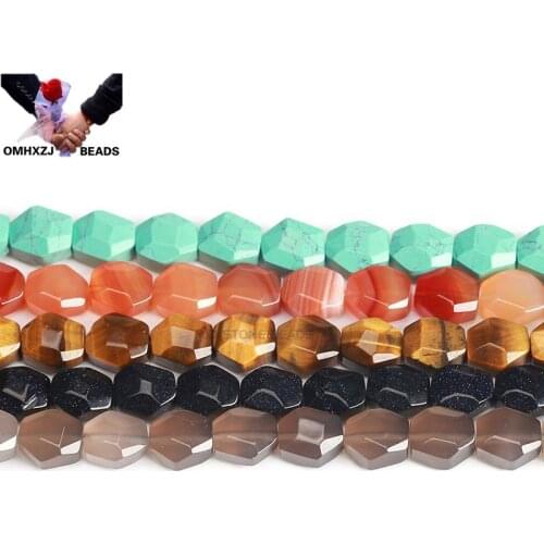 OMH Wholesale JD283 8*8*4 10*12*7mm Natural Jewelry DIY Making Bracelet Necklace Natural AAA Agate Malachite Loose Spacer Beads