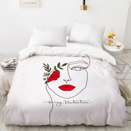 Duvet cover Quilt/Blanket/Comfortable Case Luxury Bedding 140x200 150x200 240x220 240x260 for Home 3D Print Woman red