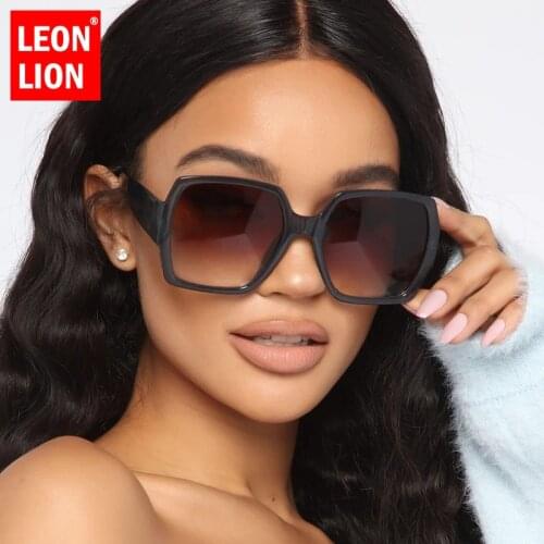 LEONLION Luxury Brand Oversized Sunglasses Women Luxury Designer Classic Square Women Sun Glasses Vintage Oculos De Sol Feminino