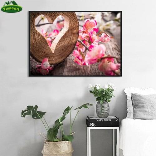 Modern Heart Pink Flower Canvas Paintings On The Wall Art Posters And Prints Red Flowers Canvas Art Wall Pictures For Bed Room