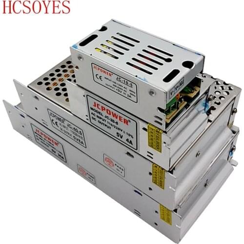 1 pcs 5V 2A/3A/4A/5A/6A/8A/10A/12A/20A/30A/40A/60A Switch LED Power Supply Transformers For WS2812B WS2801 APA102 8806 LED Strip