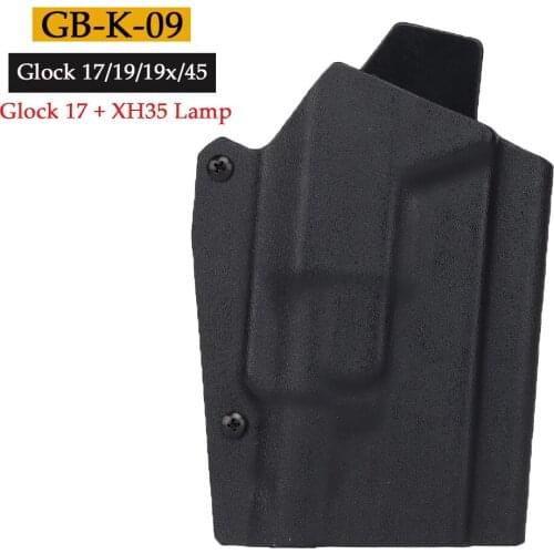 Kydex Tactical Holster for Glock17 + XH35 Lamp Series Waist Quick Pull Pistol Sheath Light Bearing Holster Hunting Accessories