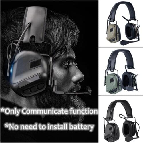 Adjustable Military CS Game Headset Tactical Ear Protector Airsoft Paintball Shooting Earplugs Soft Padded Earphones