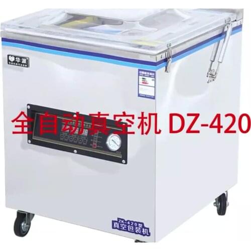 ZK-420 Food Packaging Vacuum Machine Fully Automatic Dry wet amphibious Tea Cooked Food Industry Plastic Bag Compressor