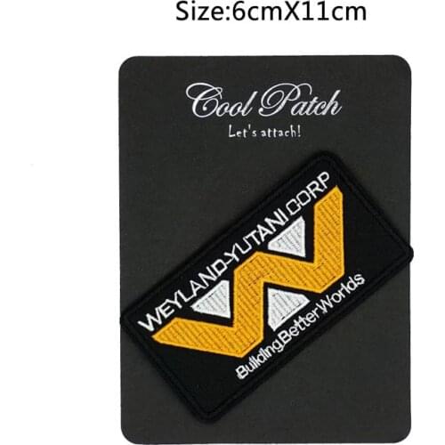 4.5" ALIEN ALIENS Weyland-Yutani "Better Worlds" Movie Embroidered LOGO Iron On Patch badge applique Goth Punk Rockabilly