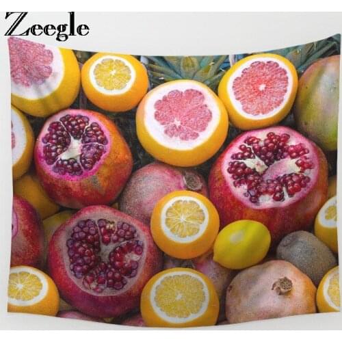 Zeegle Food Series Pattern Cloth Wall Art Tapestry Home Decorative Sofa Chair Cover Fashion Beach Towel Table Cloth