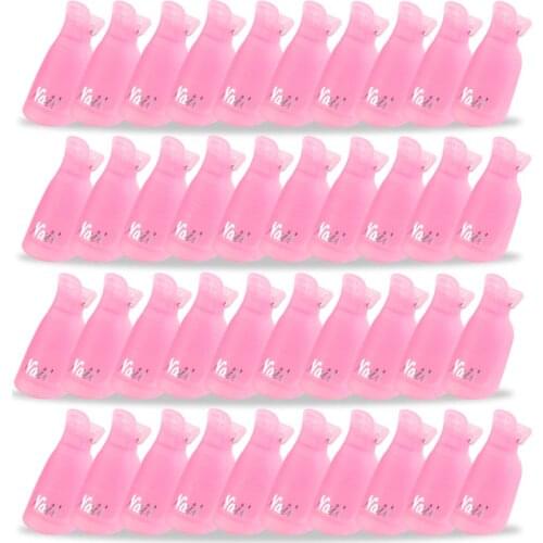 10PCS Nail Polish Remover Durable Plastic Nail Art Soak Off Cap Clip UV Gel Polish Remover Wrap Tool Nail Art Tips Nails Tool