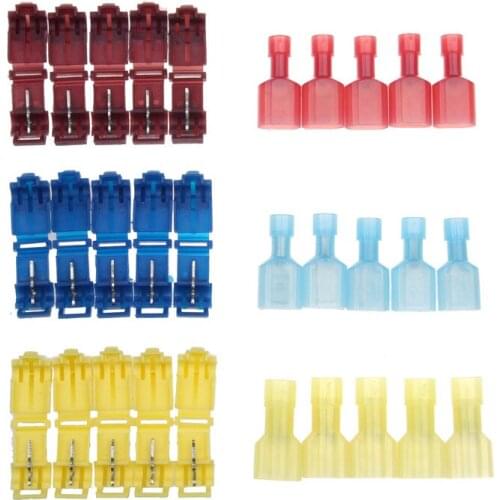 120Pcs/60pairs Insulated Wire Connectors Assorted Set Scotch Lock Quick Splice Terminals Combo 22-10 AWG