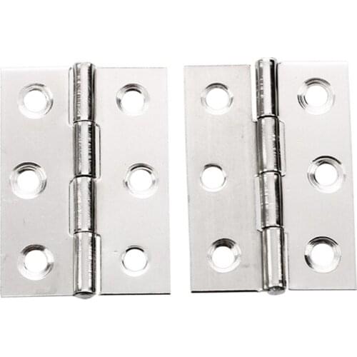 2pcs Stainless Steel 2 Inch 4.4x3.1cm Cabinet Door Hinges Hardware Retail