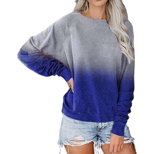 2020 New Autumn And Winter Patchwork Round Neck Pullover Long-sleeved Casual Loose Sweatshirt Women Wn