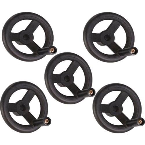 5PC 116mm Bridgeport Part Milling Machine Feed Black Plastic Mill Hand Wheel
