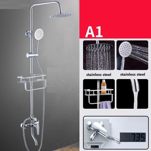 Torneira Lavabo Regadera Colonne De Choveiro Preto Panel Conjunto Ducha Do Banheiro Chuveiro Eletrico Douche Bathroom Shower