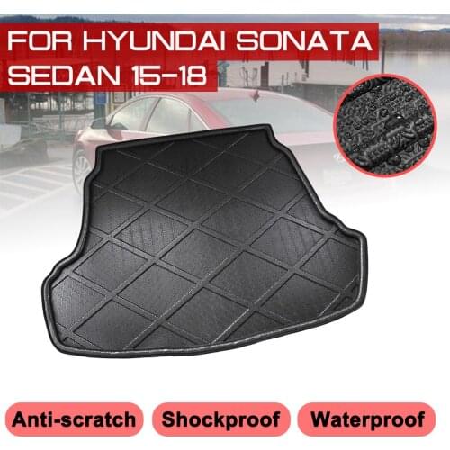 For Hyundai Sonata Sedan 2015 2016 2017 2018 Car Floor Mat Carpet Rear Trunk Anti-mud Cover
