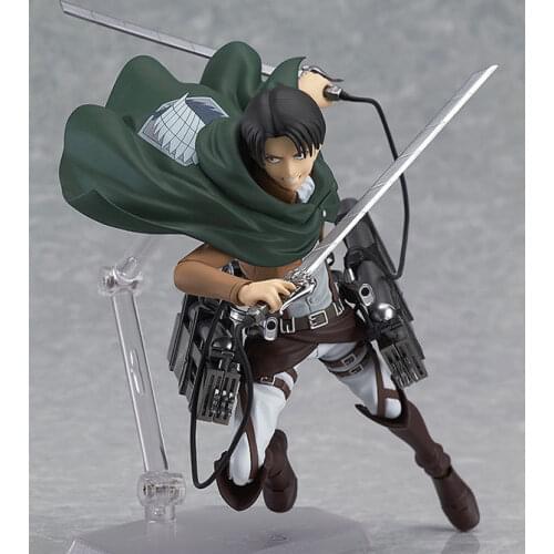 Anime Attack on Titan Figma Eren Jaeger 207 Mikasa Ackerman 203 Levi Ackerman 213 PVC Action Figure Collectible Model Gift