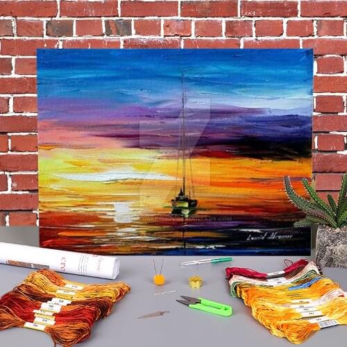 Dream The Wind Printed Canvas 11CT Cross-Stitch DIY Embroidery Set DMC Threads Knitting Craft Painting Handiwork Counted Sales