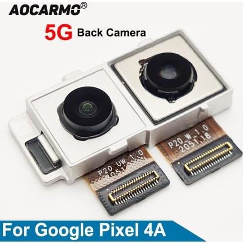 Aocarmo Back Camera For Google Pixel 4A 4G 5G Big Rear Camera Module Flex Cable Replacement Part