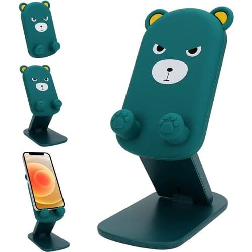Kawaii Cute Foldable Adjustable Cartoon Animal Cell Phone Holder for Desk Portable Universal Desk Laptop Phone Stand DU55
