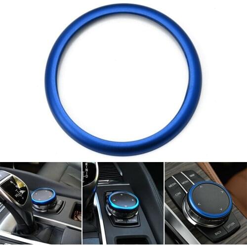 Aluminum Alloy Center Console Ring Decorative Multimedia Knob Decor Trim For BMW F22 F30 F32 F10 F06 F01 F25 F26 F15 F16 Rings