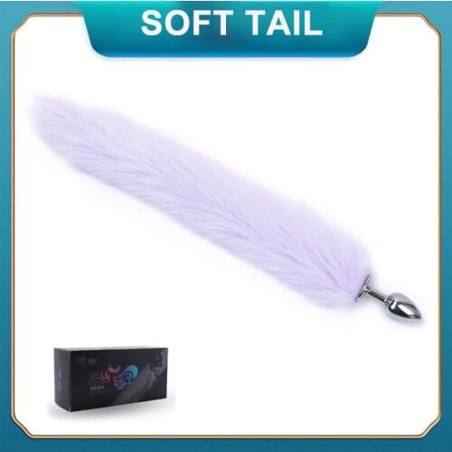 Best Selling Sex Toys Imitation Fox Tail Artificial Tail Hair Metal Anal Plug Adult Products Backyard G-spot Teasing Dildo Anal