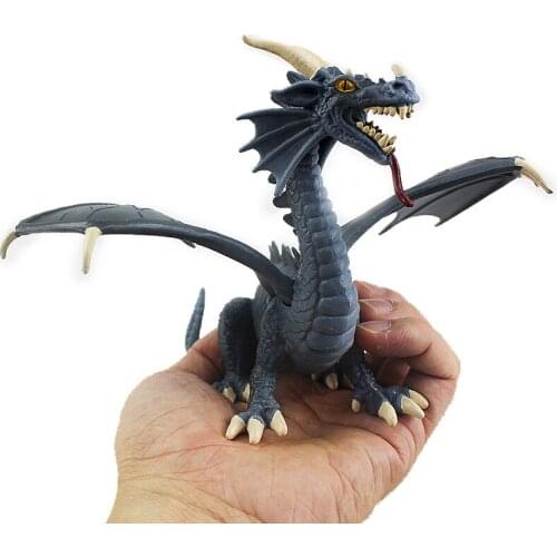 Jurassic simulation dinosaur model new plastic blue flying dragon model child puzzle toys