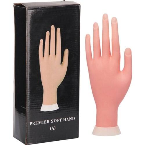 Model Hand Plastic Nail Art Practice Model Manicure Artificial Hand Nail Salon Design Fake Body Part