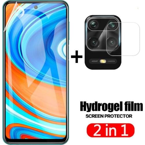2in1 Soft hydrogel film for xiaomi Redmi 9 9A 9C Note 9 Pro Max screen protectors For Redmi 9 9A 9C camera lens film Not Glass
