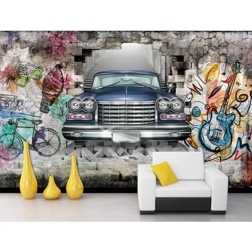 Custom Classic riders painting graffiti wall restaurant bar wallpaper,living room tv sofa wall bedroom 3d wall murals wallpaper