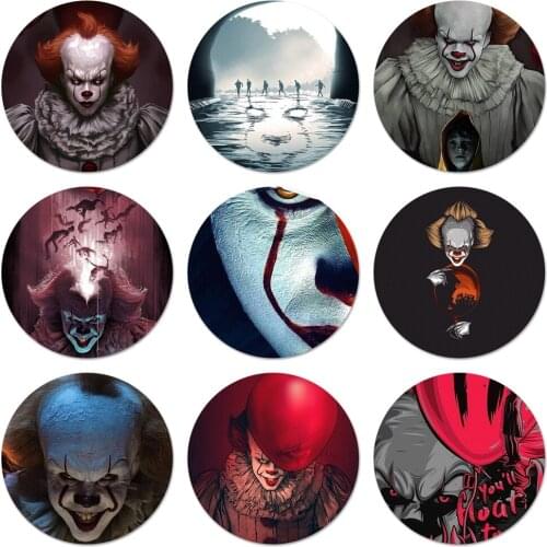 Pennywise Clown Float It Cartoon Comic Icons Pins Badge Decoration Brooches Metal Badges For Backpack Decoration