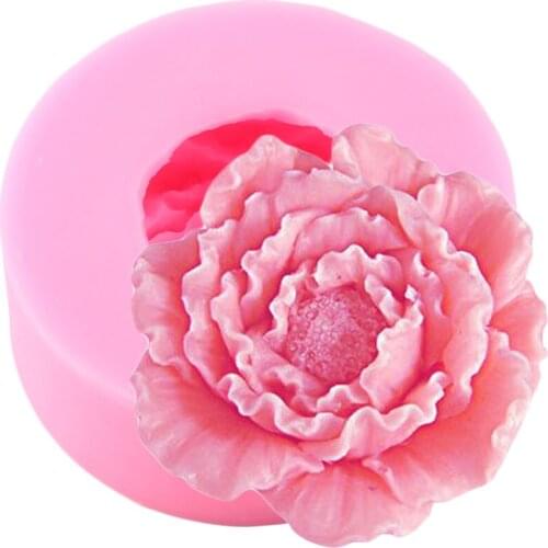 Peony Flower Handmade Soap Silicone Mold Wedding Fondant Cake Decorating Tools Chocolate Gumpaste Moulds Resin Clay Candy Molds