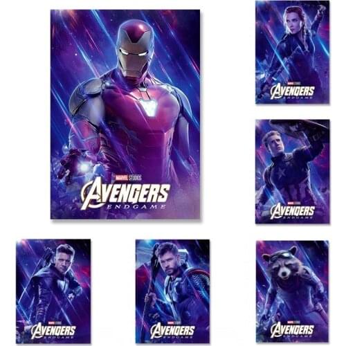 Marvel Endgame Superhero Avengers Movie HD Poster Iron Man Thor Captain America Wall Prints Home Decor Picture Canvas Painting