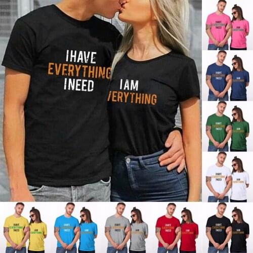 S-3XL mens Valentines Day Solid Color Short Sleeve Love Letter Printed T-Shirts Lovers Summer T-shirt Couples outfit футболки