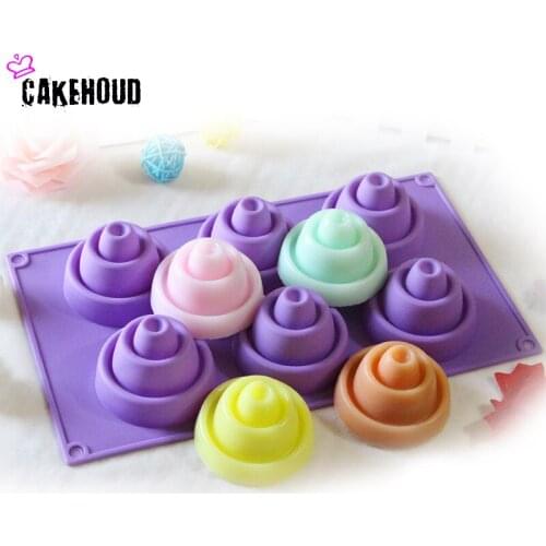 Six Coconut Tower Silicone Soap Molds Cake Decorating Tools Bakeware Pudding Jelly Chocolate Fudge Moulds Kitchen Baking Tools