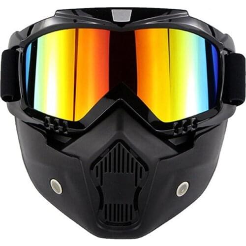 Motorcycle Vintage Goggles Detachable Helmet Mask Goggles Cool Design Retro Helmet Glasses Motorcycle Glasses Goggle and Mask