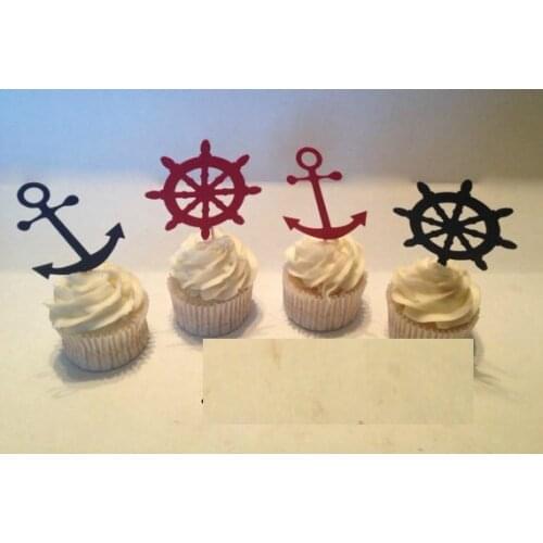 Nautical Themed Silhouette Cupcake Toppers sports food Picks bridal shower Bachelorette Party wedding birthday toothpicks decor