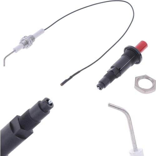 1pc 1 Out 1 Piezo Spark Ignition Set With Cable 30cm Long Push Button Kitchen Lighters Home Appliance Accessories