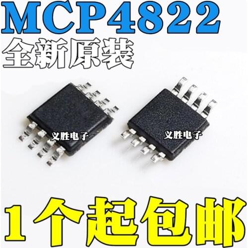 10pcs/lot New original MCP4822 MCP4822T - EMS patch MSOP8 da converter chip