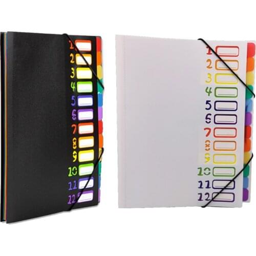 12 In Multi-Page Classification Folder Holder Storage Bag A4 File Sorter Helper
