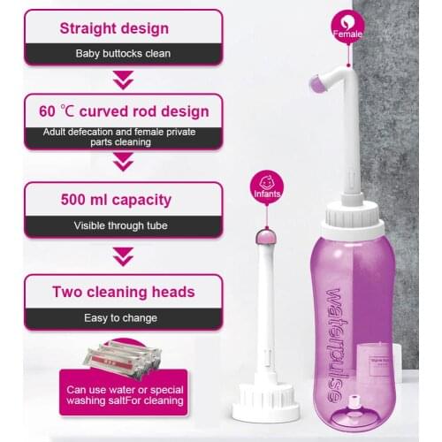 500ml Toilet Bidet Sprayer Personal Cleaner Hand Held SeatTackle Hygiene Washing Travel EVA Portable Washer Bottle