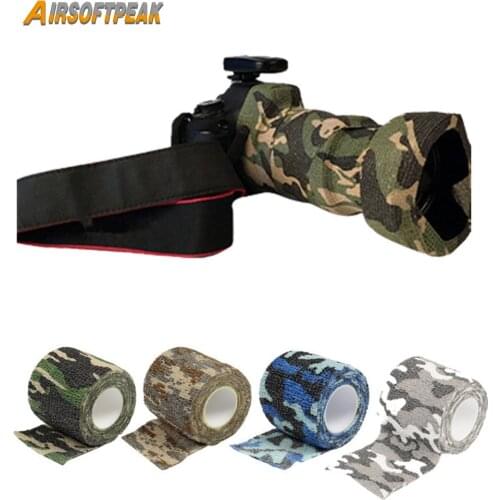 Outdoor 4.5*5cm Hunting Tape Military Camo Tapes Waterproof Camouflage Wrap Shooting Gun Paintball Stretch Bandage Hunting Tools