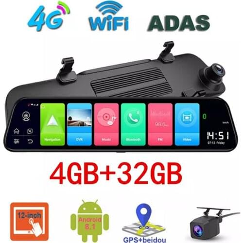 Car DVR 4G Dash Camera Rearview Mirror WiFi Android HD 1080P Video Auto Recorder GPS Navigation Dash Camera Cars Cam Registrato
