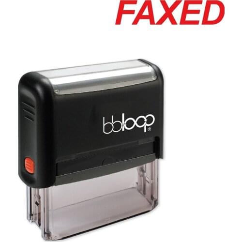 Bbloop Faxed w/Italic block Style Font and Design Self-Ink