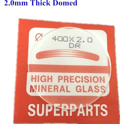 2.0mm Thick Double Dome Concave Watch Mineral Glass Crystal 27~50mm Size