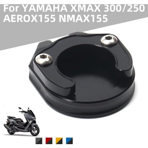 For Yamaha NMAX155 AEROX155 XMAX 250 300 2017-2019 Scooter CNC Accessories Kickstand Side Stand Extension Pad Enlarger Plat
