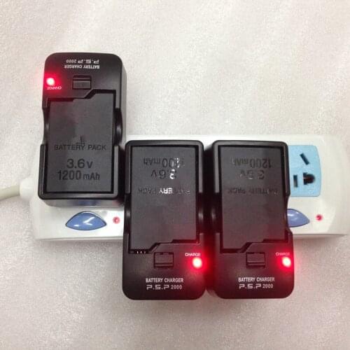 For Sony PlayStation PSP2000 PSP3000 AC Wall Charger US Plug+3.6V 1200mAh 2400mAh 3600mAh Li-Ion Lithium Rechargeable Battery