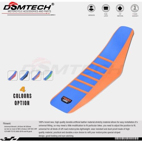 DSMTECH 4Colours Option Artificial leather Soft-Grip Soft Seat Cover For SXF EXC CRF YZF WRF TE FE 2005-2018 and fit good