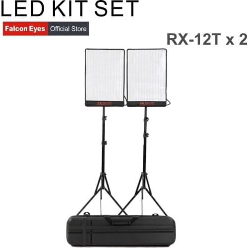 Falcon Eyes LED Fotografia Studio Video Light For Camera dslr Outdoor Continuous Lighting Photography Waterproof RX-12T Kit Set