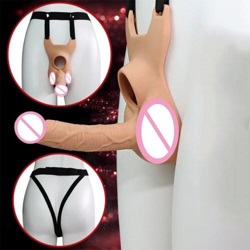 Strap-on Dildo Butt Plug Vibrator Sex Toys for Women Lesbians Couples Double Penetration Realistic Penis Anal Dildos Sextoys 18