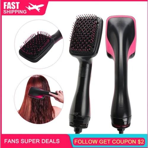 3 In 1 Dryer Comb Ionic Portable Lightweight Blow Dryer Fast Drying Negative Ion Hairdryer Blowdryer Round Hair Comb Iron Dryers